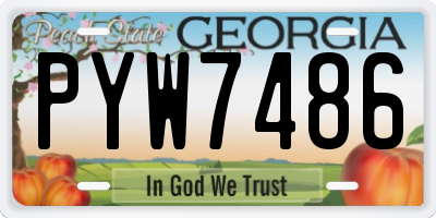 GA license plate PYW7486