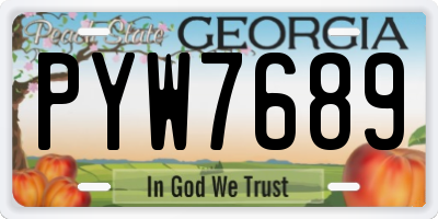 GA license plate PYW7689