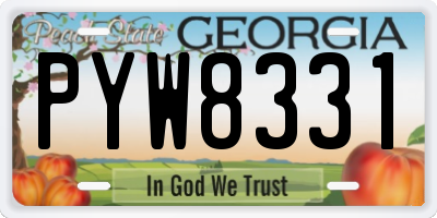 GA license plate PYW8331
