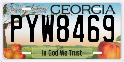 GA license plate PYW8469