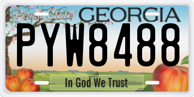 GA license plate PYW8488