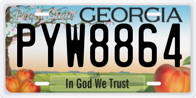GA license plate PYW8864