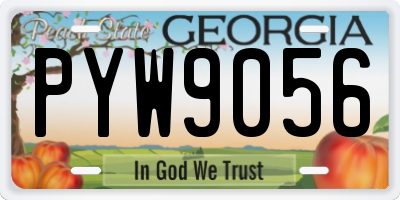 GA license plate PYW9056