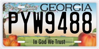 GA license plate PYW9488