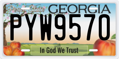 GA license plate PYW9570