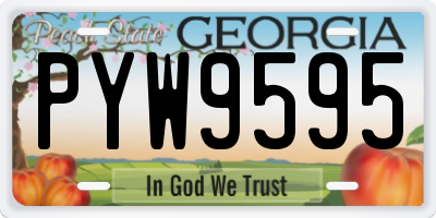 GA license plate PYW9595