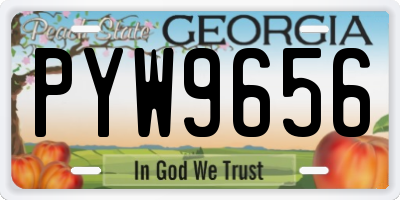 GA license plate PYW9656