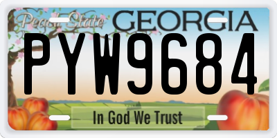 GA license plate PYW9684