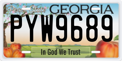 GA license plate PYW9689