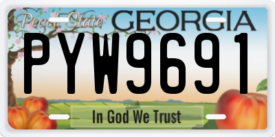 GA license plate PYW9691