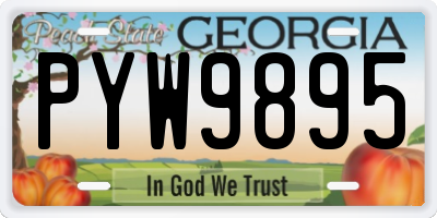 GA license plate PYW9895