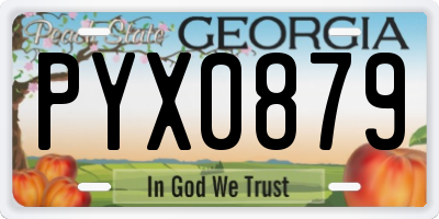 GA license plate PYX0879