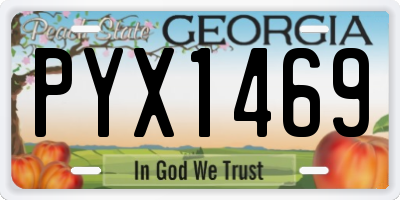 GA license plate PYX1469