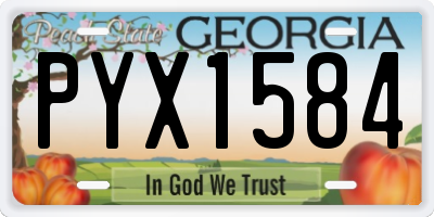 GA license plate PYX1584