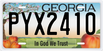 GA license plate PYX2410