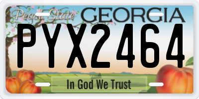GA license plate PYX2464