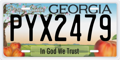 GA license plate PYX2479