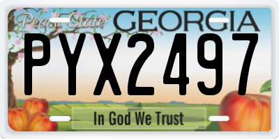 GA license plate PYX2497