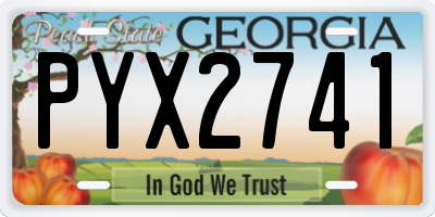 GA license plate PYX2741