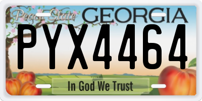 GA license plate PYX4464