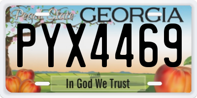 GA license plate PYX4469