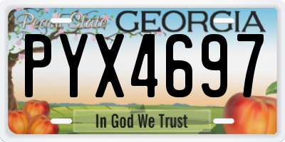GA license plate PYX4697