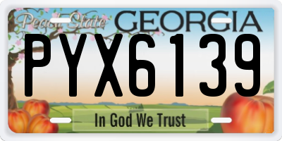 GA license plate PYX6139