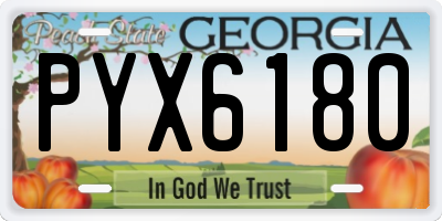 GA license plate PYX6180
