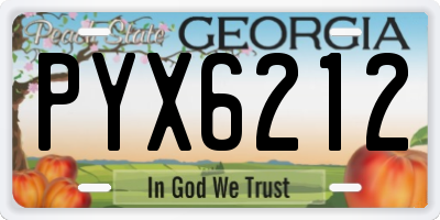 GA license plate PYX6212