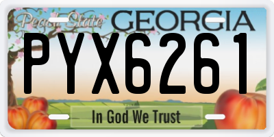 GA license plate PYX6261