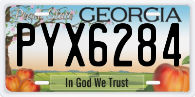 GA license plate PYX6284