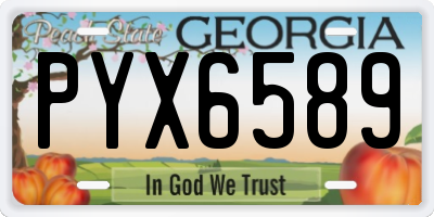 GA license plate PYX6589