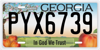 GA license plate PYX6739