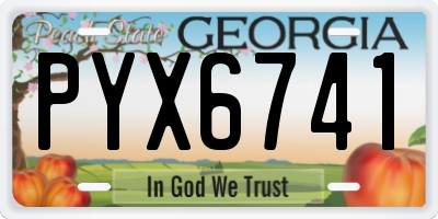 GA license plate PYX6741