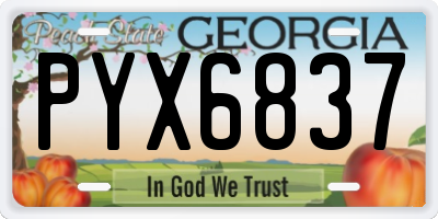 GA license plate PYX6837