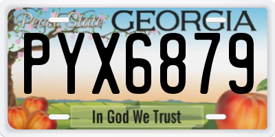 GA license plate PYX6879