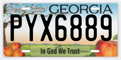 GA license plate PYX6889