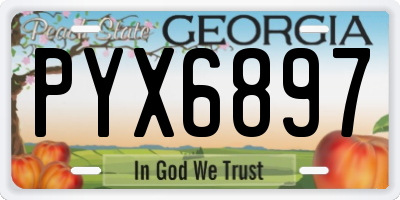 GA license plate PYX6897