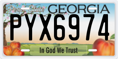 GA license plate PYX6974