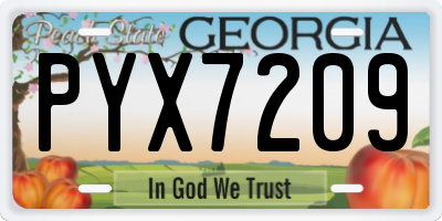 GA license plate PYX7209