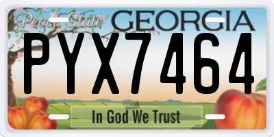 GA license plate PYX7464