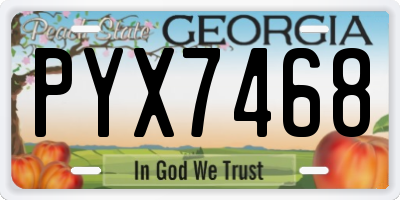 GA license plate PYX7468