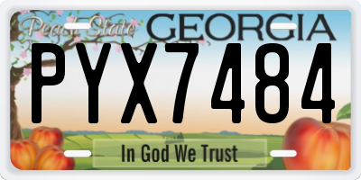 GA license plate PYX7484