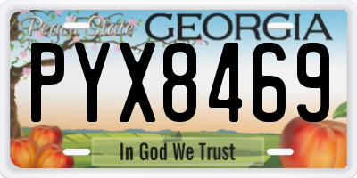 GA license plate PYX8469