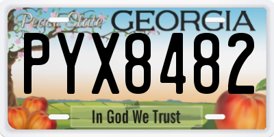 GA license plate PYX8482