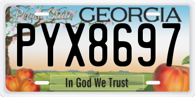 GA license plate PYX8697