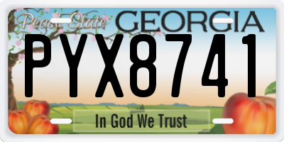GA license plate PYX8741