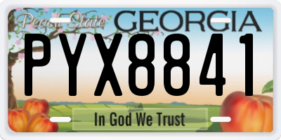 GA license plate PYX8841