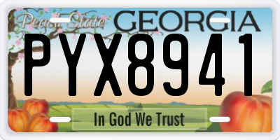 GA license plate PYX8941