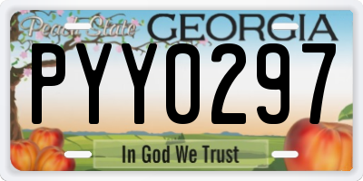 GA license plate PYY0297